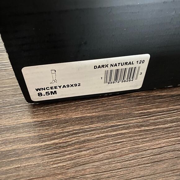 Nine West sz 8.5 brown faux suede chunky high heel boots NWT - Picture 11 of 14